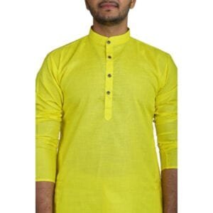 Buy Online Cotton Kurta Pajama Traditonal Yellow|Swadeshibabu