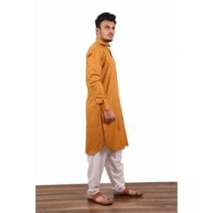 Buy Pathani Dress Online Cotton For Men Mustard|Swadeshibabu