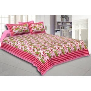 Buy Cotton Double Bedsheet with Pillow Cover |Swadeshibabu