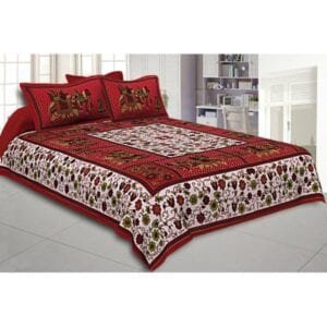 Buy Double bedsheet New Design Online in Maroon Shed|Swadeshibabu