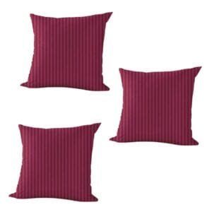 MNV COLLECTION-SATIN STRIPES COTTON CUSHION COVER-PINK
