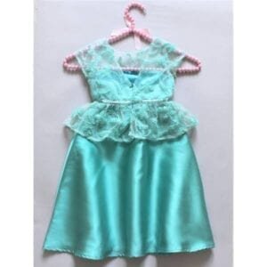 MANY FROCKS &-GIRL'S POP OVER GIRL PRINCESS BARBI PARTY GOWN-TEAL BLUE