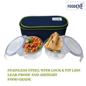 WEB BAZAAR-OFFICE LUNCH BOX WITH TWO STAINLESS STEEL CONTAINER