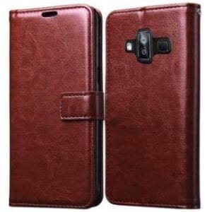 BOT RETAILS-SAMSUNG GALAXY J 7 DUO MOBILE FLIP COVER-BROWN