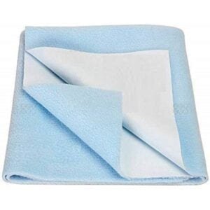 V S RETAILER-QUICK DRY WATERPROOF BED PROTECTOR DRY SHEET-BABY BLUE