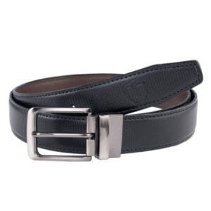 V S RETAILER-MEN'S PU-LEATHER FORMAL REVERSIBLE BELT-BLACK