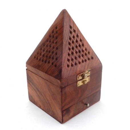 GRIPYOGA-UNISEX DHOOP AND LOBANDAAN WOODEN STAND-BROWN