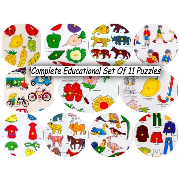 STRAWBERRY STOP-KID'S ALL 11 THEMES LIFT OUT PUZZLE-MULTICOLOR