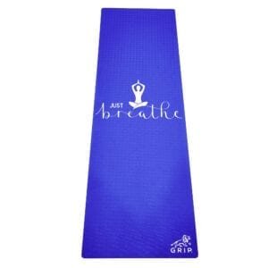 GRIPYOGA-12 MM THICKNESS JUST BREATH DESIGN MEDIUM YOGA MAT-BLUE