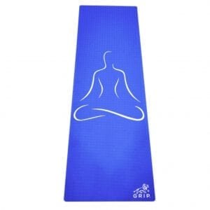 GRIPYOGA-12 MM THICKNESS YOGA AASAN DESIGN LARGE YOGA MAT-BLUE