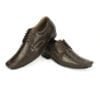 HOREX-MEN'S 100 % GENUINE LEATHER FORMAL LACE UP SHOES-BROWN