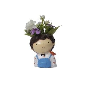 DIVINE SHOP-CUTE CARTOON PLAYFUL BOY FLOWER POT-MULTICOLOR