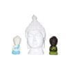 DIVINE SHOP-BUDDHA HEAD WITH TWO SEATING BUDDHA MONK-MULTICOLOR