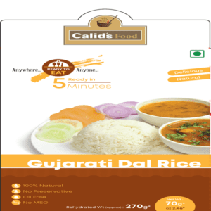 CALID'S FOOD-GUJRATI DAL RICE READY TO EAT-70 gm ( PACK OF 3 )
