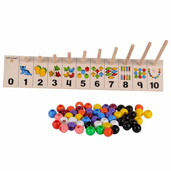 STRAWBERRY STOP-KID'S WOODEN COUNTING BLOCKS-MULTICOLOR