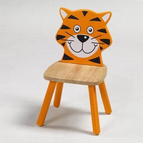 STRAWBERRY STOP-KID'S WOODEN TIGER THEME CHAIR-MULTICOLOR