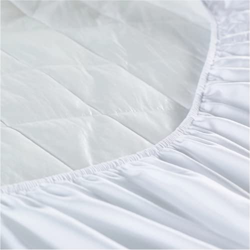 SLEEPZEE-COTTON QUILTED WATER PROOF MATTRESS PROTECTOR-WHITE
