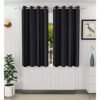 CURTAIN DECOR-POLYESTER BLACKOUT WINDOW CURTAIN-BLACK (PACK OF 2)