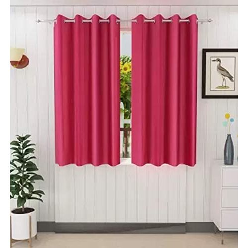 CURTAIN DECOR-POLYESTER BLACKOUT WINDOW CURTAIN-RANI PINK (PACK OF 2)