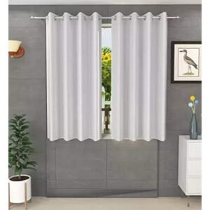 CURTAIN DECOR-POLYESTER BLACKOUT WINDOW CURTAIN-WHITE (PACK OF 2)