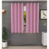 CURTAIN DECOR-POLYESTER BLACKOUT WINDOW CURTAIN-PINK (PACK OF 2)
