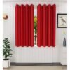 CURTAIN DECOR-POLYESTER BLACKOUT WINDOW CURTAIN-RED (PACK OF 2)