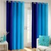 CURTAIN DECOR-POLYESTER SOLID 5 FT WINDOW CURTAIN-BLUE (PACK OF 2)