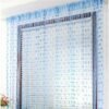 CURTAIN DECOR-GEO NATURE POLYESTER 7 FT DOOR CURTAIN-BLUE (PACK OF 2)