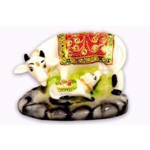 G L MARBLE HANDICRAFT-MARBLE HANDICRAFT COW-CALF SHOWPIECES & FIGURINES