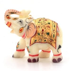 G L MARBLE HANDICRAFT-MARBLE HANDICRAFT ELEPHANT SHOWPIECES & FIGURINES-MULTICOLOR