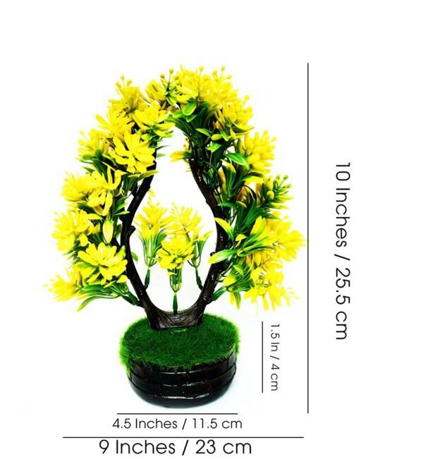 WOODZONE-ARTIFICIAL BONSAI FLOWER BOUQUET PLANT-YELLOW (PACK OF 2)