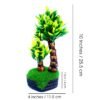WOODZONE-ARTIFICIAL KHAJUR BONSAI SMALL PLANT WITH POT-GREEN (PACK OF 2)