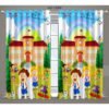 Curtain Decor-Polyester Digital Printed Window Curtain-Multicolor (Pack Of 2)