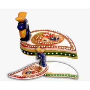 G L MARBLE HANDICRAFT-MARBLE HANDICRAFT CHOPRA POOJA THALI SET-MULTICOLOR