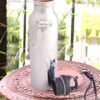 Prisha India Craft-Steel Copper Water Bottle With Loop Cap-Silver (800 ml)