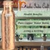 Prisha India Craft-Digital Printed Pure Copper Water Bottle-1000 ml