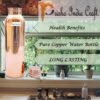 Prisha India Craft-Pure Copper Water Bottle-Brown (600 ml)