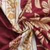 Curtain Decor-Polyresin Gold Patch Eyelet Curtain-Maroon (Pack Of 2)
