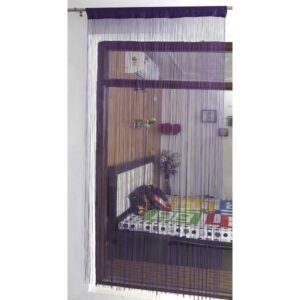 CURTAIN DECOR-SHEER SINGLE STRING POLYESTER ROD POCKET CURTAIN-PURPLE