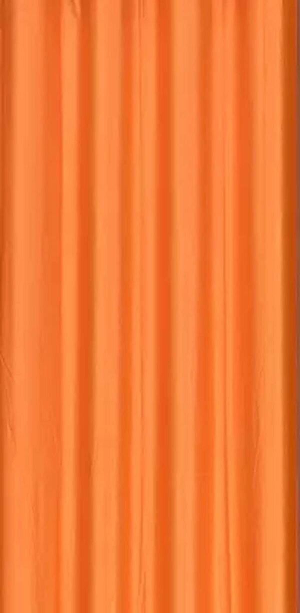 Curtain Decor-Faux Silk Polyester Blackout Window Curtain-Orange (Pack Of 2)