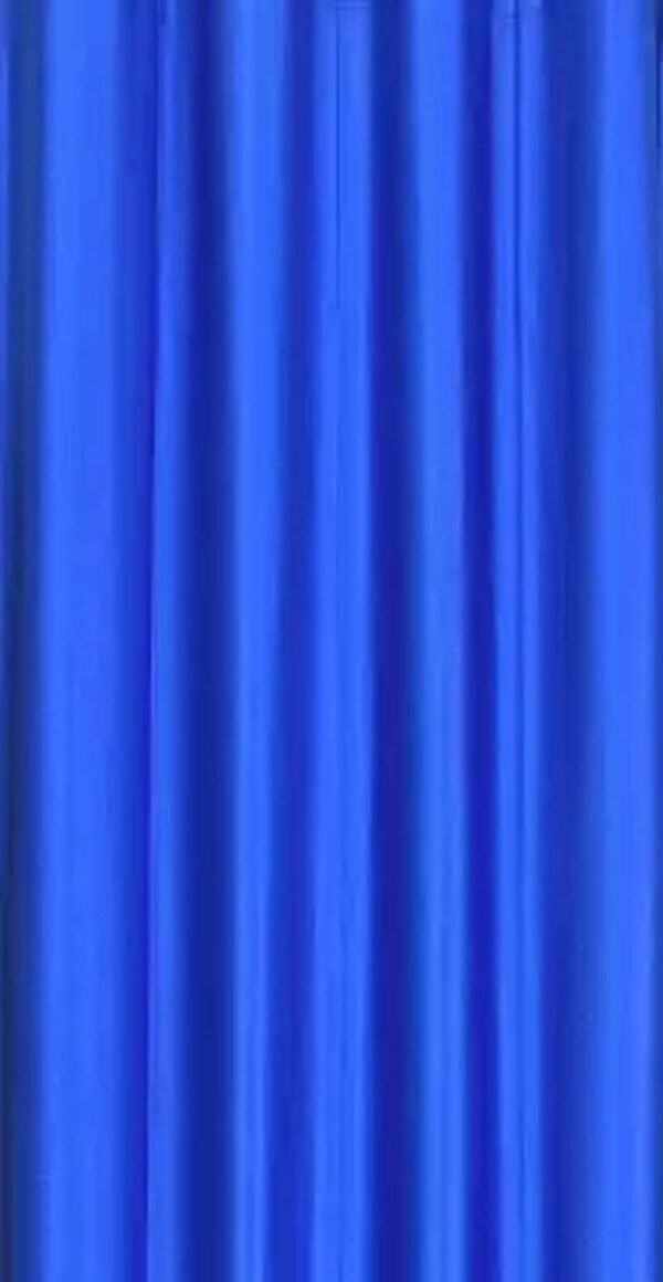 Curtain Decor-Faux Silk Polyester Blackout Window Curtain-Blue (Pack Of 2)