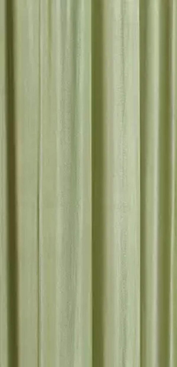 Curtain Decor-Faux Silk Polyester Blackout Window Curtain-Green (Pack Of 2)