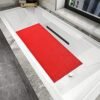 Reyansh Decor-Attractive & Decorative Bathroom Rubber Mat-Red