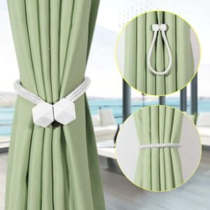 Reyansh Decor-Modern Curtain Solid Tassels (Hooks)-White (Pack Of 2)