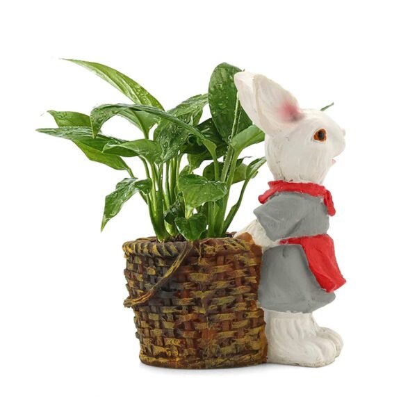 Beckon Venture-Handcrafted Cute Rabbit Shape Planter-Multicolor