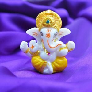 Beckon Venture-Handcrafted Lord Ganesha For Car Dashboard-Yellow