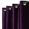 Reyansh Decor-Long Flower Print Polyester Curtain-Purple Flower (Pack Of 3)