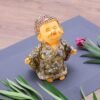 Beckon Venture-Handcrafted Little Baby Monk Laughing Buddha-Brown