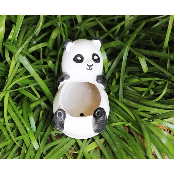 Beckon Venture-Handcrafted Cute Shaped Panda Planter-Black & White