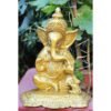 Beckon Venture-Microfiber Handcrafted Lord Ganesha Statue-Golden